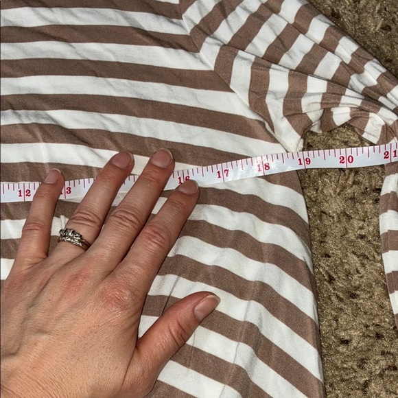 Jackson Rowe White and Brown Long Sleeve Tie Front Tee - Picture 7 of 12